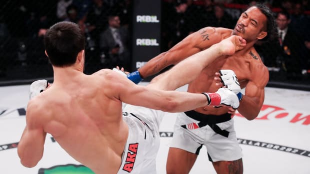 Umar Nurmagomedov and Benson Henderson at Bellator 292.